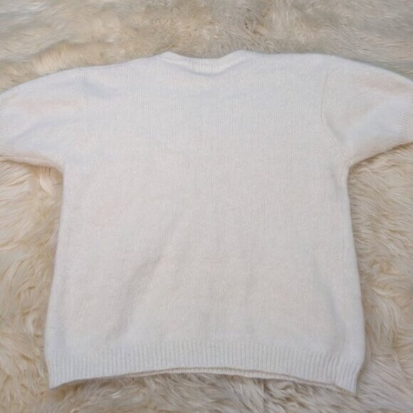 Vintage Classique Collections Angora Blend Short Sleeve Sweater Women Size M - Picture 6 of 6